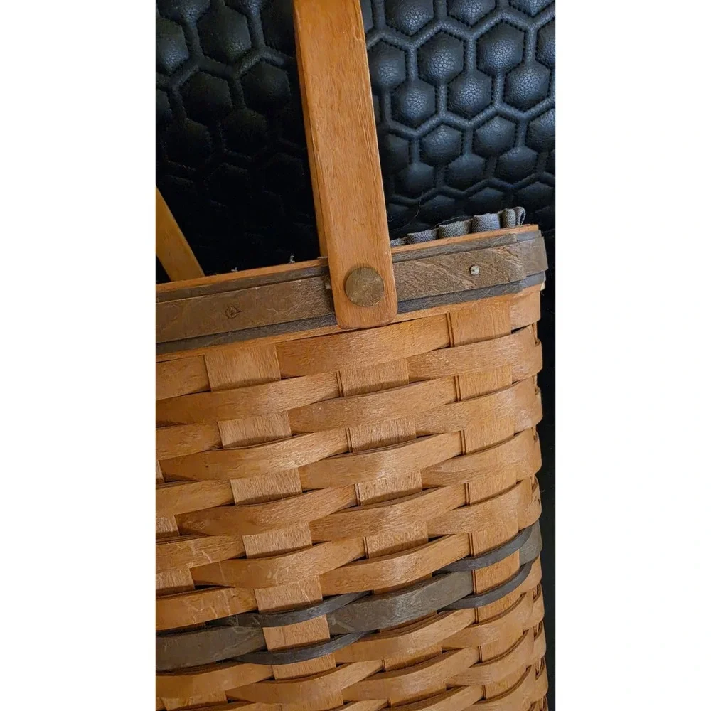 1998 Longaberger Collectors Club Membership Basket Liner, '98-'02 Member Tags